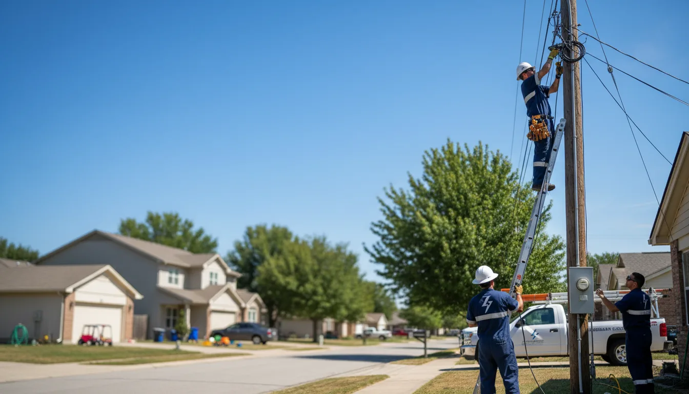 Residential electrician providing installation services in Howland, ME